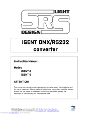 SRS Light Design iGENT-3 Instruction Manual