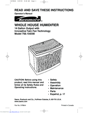 Kenmore 758.154200 Operator's Manual