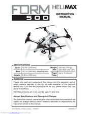 Heli-Max FORM500 Instruction Manual