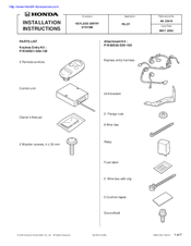 Honda 08E61-S84-100 Installation Instructions Manual
