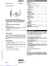 Sanyo CLT-538X Instruction Manual