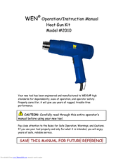 Wen 2010 Operation & Instruction Manual