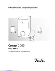 Teufel Concept C 200 Black Edition Technical Description And Operating Instructions