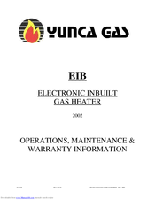 Yunca Gas EIB Operations, Maintenance & Warranty Information