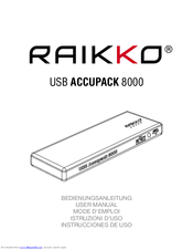 Raikko accupack 8000 User Manual