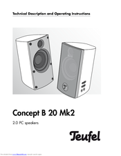 Teufel concept b 20 mk2 Operating Instructions Manual