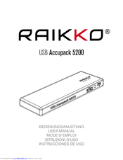 Raikko accupack 5200 User Manual
