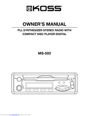 Koss MS-503 Owner's Manual