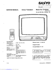 Sanyo C14ZA20 Service Manual