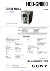 Sony HCD-GN800 Service Manual