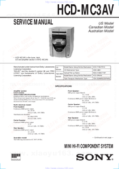 Sony HCD-MC3AV Service Manual