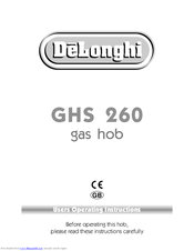 Delonghi GHS 260 User Operating Instructions Manual