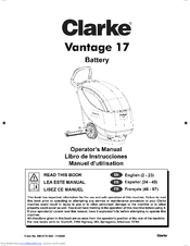 Clarke Vantage 17 Battery Operator's Manual
