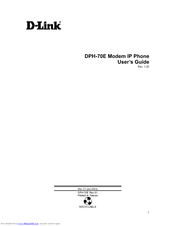 D-Link DPH-70E User Manual