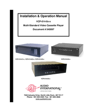 Audio international VCP-014-02-x Installation & Operation Manual