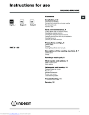 Indesit IWE 5125 Instructions For Use Manual