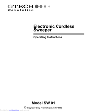 Gtech SW 01 Operating Instructions Manual