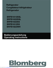Blomberg BRFB1812SSL Operating Instructions Manual