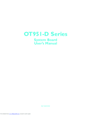 DFI OT951-D Series User Manual