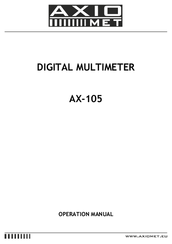 Axio MET AX-105 Operation Manual