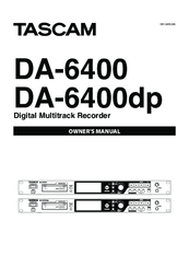 Tascam DA-6400dp Owner's Manual