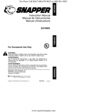Snapper S31SNG Instruction Manual