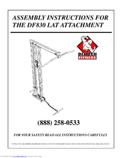 Deltech Fitness DF830 Assembly Instructions Manual
