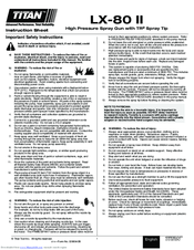 Titan LX-80 II Instruction Sheet