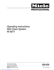 Miele W 6071 Operating Instructions Manual