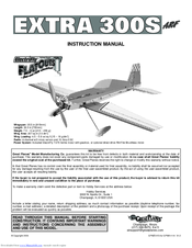 GREAT PLANES Extra 300S ARF Instruction Manual