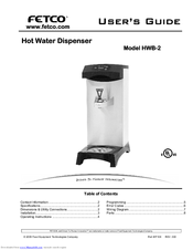 Fetco HWB-2 User Manual