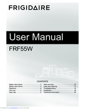 Frigidaire FRF55W User Manual