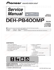 Pioneer DEH-P8400MP Service Manual