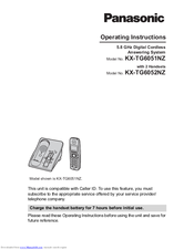 Panasonic KX-TG6051NZ Operating Instructions Manual