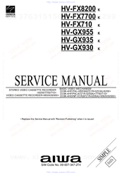 Aiwa HV-FX8200 Service Manual
