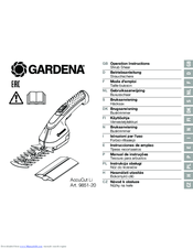Gardena AccuCut Li 9851-20 Operation Instructions Manual