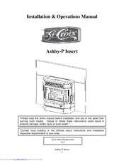 St. Croix Ashby-P Insert Installation & Operation Manual