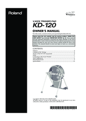 Roland V-Drums KD-120 Owner's Manual
