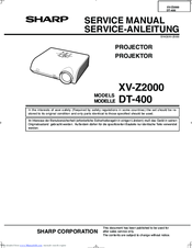 Sharp XV-Z2000 Service Manual