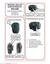 Mobility Sound BTH-600 User Manual