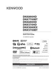 Kenwood DNX890HD Quick Start Manual