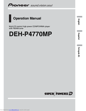 Pioneer DEH-P4770MP Operation Manual