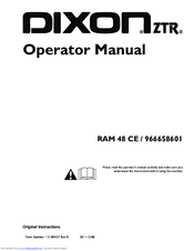 Dixon RAM 48 CE Operator's Manual