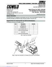 CIGWELD W4016300 Instruction Manual