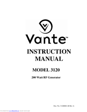 Vante 3120 Instruction Manual