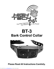 High Tech Pet BT-3 Instructions Manual
