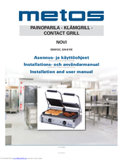 Metos NOVI GH813C Installation And User Manual