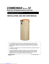 COMBOMAX ULTRA 12-7.5 Installation Use And Care Manual