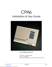 Tunstall CPA6 Installation & User Manual