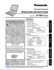 Panasonic Toughbook CF-M34JA2BEM Operating Instructions Manual